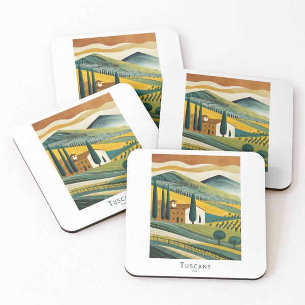 Item preview, Vintage Minimalist Travel Poster Tuscany Italy – Retro Landscape Art designed and sold by pod24.