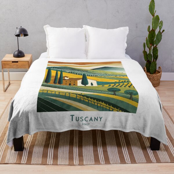 Item preview, Vintage Minimalist Travel Poster Tuscany Italy – Retro Landscape Art designed and sold by pod24.