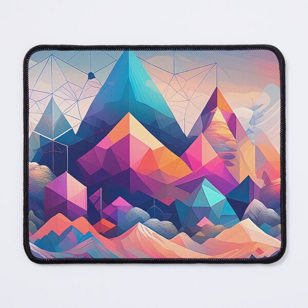 Item preview, Geometric Landscape: Vibrant Peaks designed and sold by homydesign.