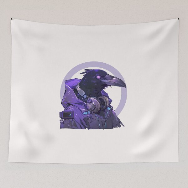 Item preview, Cyber crow // crow // Cool Animal // Cyber Animal // Future Animal Art // Animal Warrior // Animal Cute Art // Gaming Aesthetic stickers designed and sold by SMARTKIT  DESIGNAGENCY.