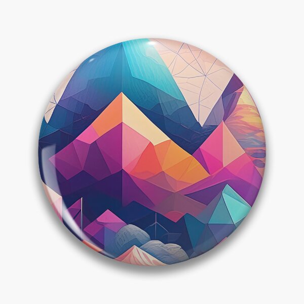 Item preview, Geometric Landscape: Vibrant Peaks designed and sold by homydesign.