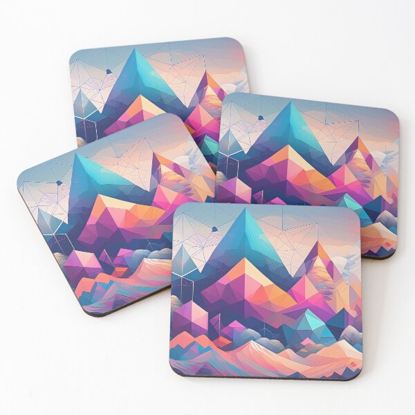 Item preview, Geometric Landscape: Vibrant Peaks designed and sold by homydesign.