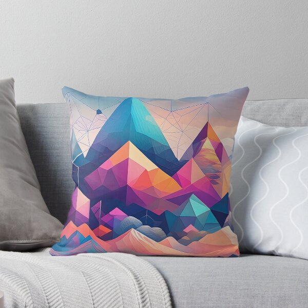 Item preview, Geometric Landscape: Vibrant Peaks designed and sold by homydesign.