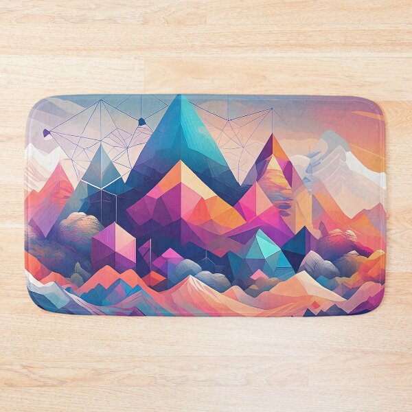 Item preview, Geometric Landscape: Vibrant Peaks designed and sold by homydesign.