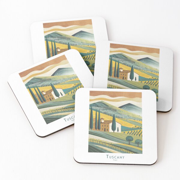Item preview, Vintage Minimalist Travel Poster Tuscany Italy – Retro Landscape Art designed and sold by pod24.
