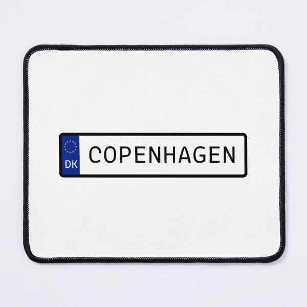 Item preview, Copenhagen Denmark EU Number Plate designed and sold by PatchMerch.