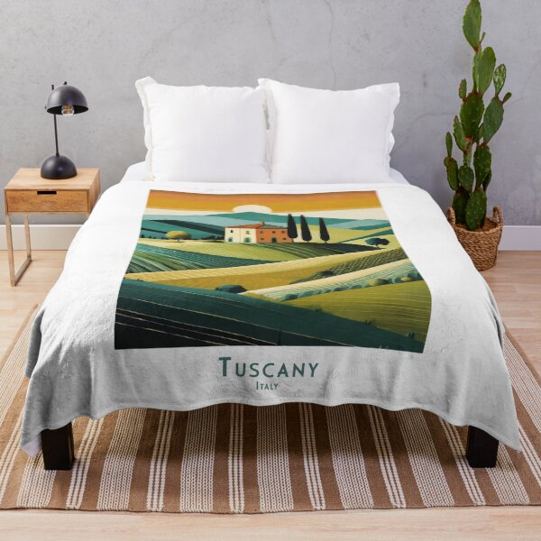 Item preview, Retro Minimalist Travel Poster Tuscany Italy – Vintage Landscape Art designed and sold by pod24.