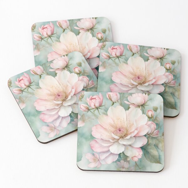 Item preview, Elegant Peony Watercolor Pattern designed and sold by Victoria Riabov.