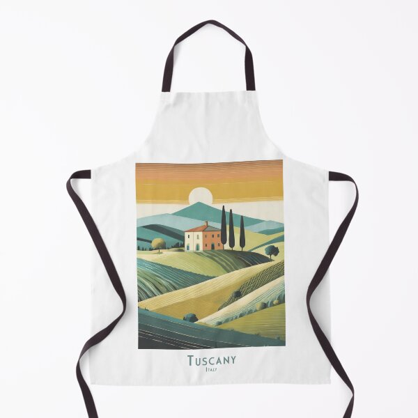 Item preview, Minimalist retro travel poster Tuscany Italy – vintage landscape art designed and sold by pod24.