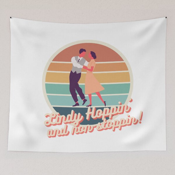 Item preview, Lindy Hoppin and non-stoppin! Retro Vintage Lindy Hop Swing Dancing designed and sold by Maciej  Strzelczyk.