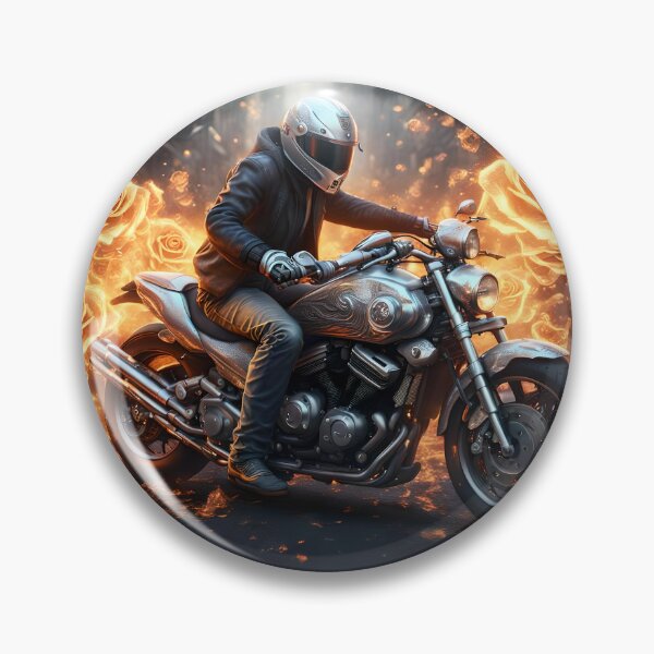 Item preview, Golden roses near the motorcycle designed and sold by Marcu Ioachim.