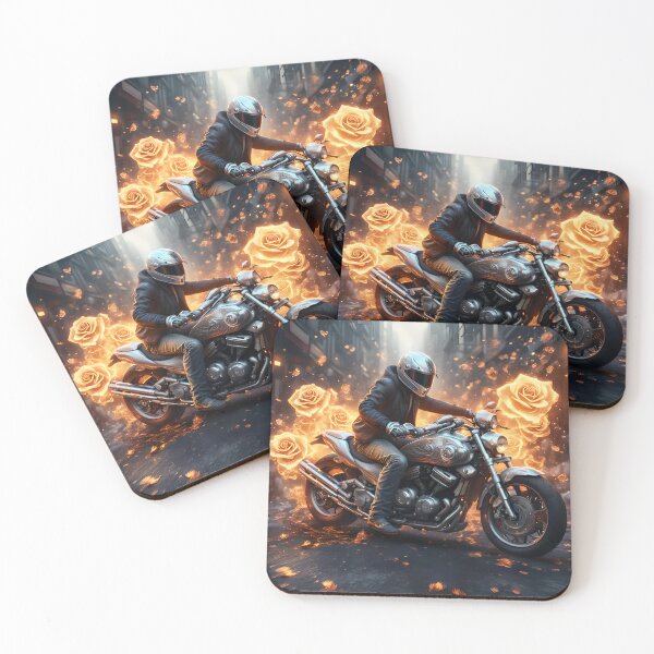 Item preview, Golden roses near the motorcycle designed and sold by Marcu Ioachim.