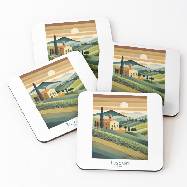Item preview, Vintage Minimalist Travel Poster Tuscany Italy – Retro Landscape Art designed and sold by pod24.