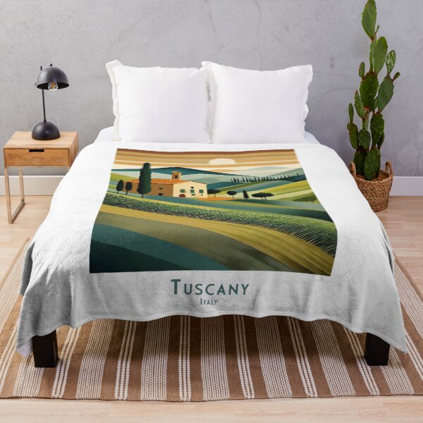 Item preview, Vintage Minimalist Travel Poster Tuscany Italy – Retro Landscape Art designed and sold by pod24.
