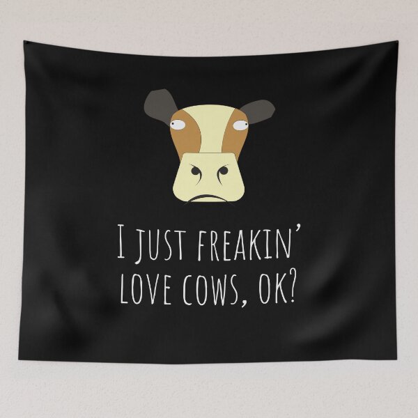 Item preview, I Just Freaking Love Cows designed and sold by Kieran Abbott.