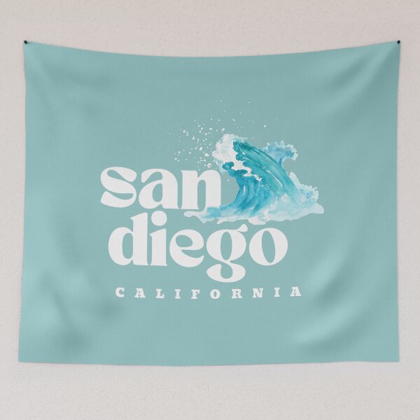 Item preview, San Diego Wave Text Graphic designed and sold by CozyThreadsCo.