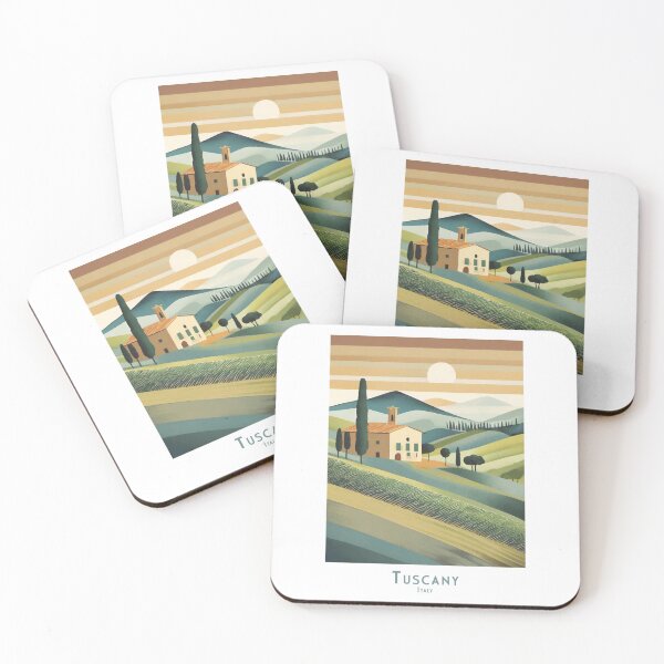 Item preview, Vintage Minimalist Travel Poster Tuscany Italy – Retro Landscape Art designed and sold by pod24.