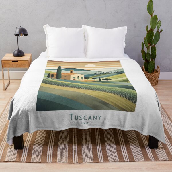 Item preview, Vintage Minimalist Travel Poster Tuscany Italy – Retro Landscape Art designed and sold by pod24.