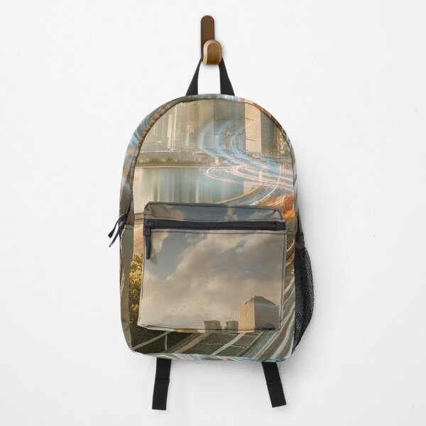 Item preview, Light trails streak through a city at dawn, under a dramatic sky designed and sold by homydesign.