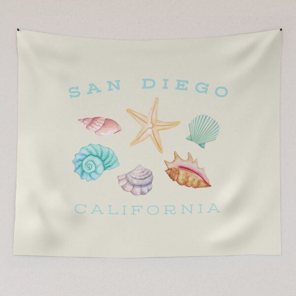 Item preview, San Diego California Shells Graphic  designed and sold by CozyThreadsCo.