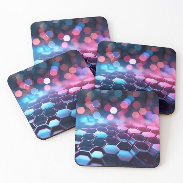Item preview, Neon Hexagon Grid designed and sold by homydesign.