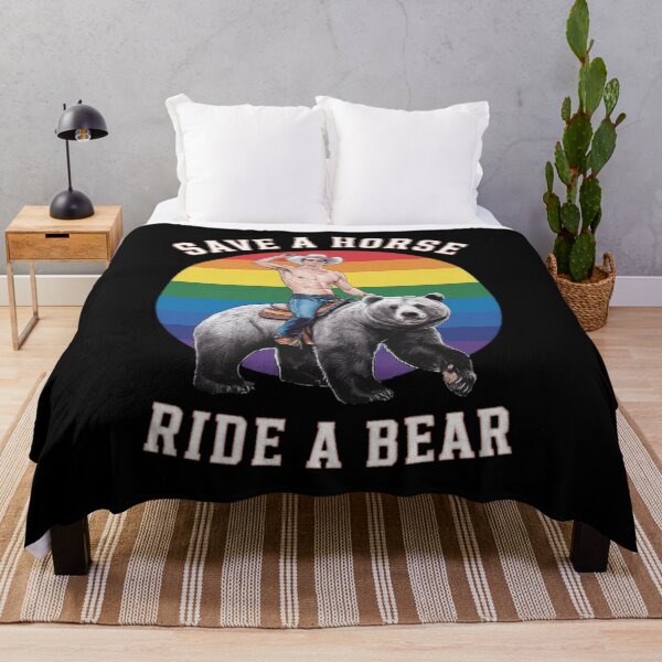Item preview, Save a horse ride a bear Funny and humor Gay bear Pride design designed and sold by glx72.