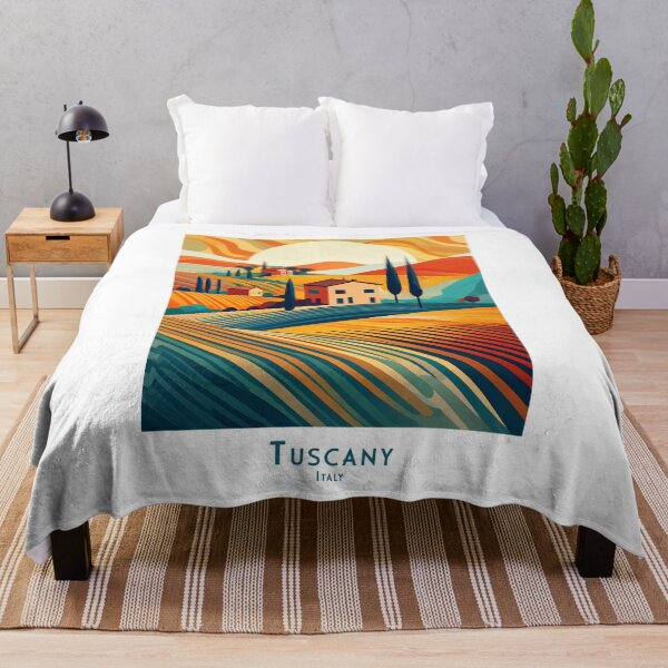 Item preview, Retro Minimalist Travel Poster Tuscany Italy – Vintage Landscape Art designed and sold by pod24.