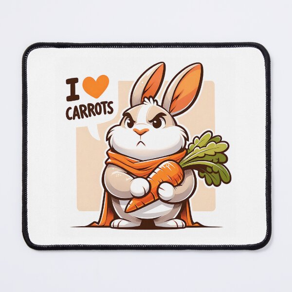 Item preview, I love carrots. The angry rabbit designed and sold by CameliaWave.
