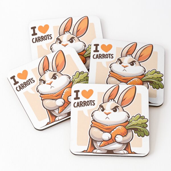 Item preview, I love carrots. The angry rabbit designed and sold by CameliaWave.