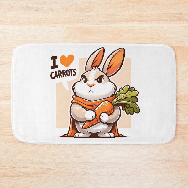 Item preview, I love carrots. The angry rabbit designed and sold by CameliaWave.