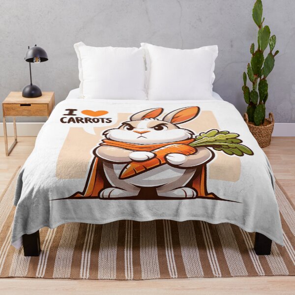 Item preview, I love carrots. The angry rabbit designed and sold by CameliaWave.