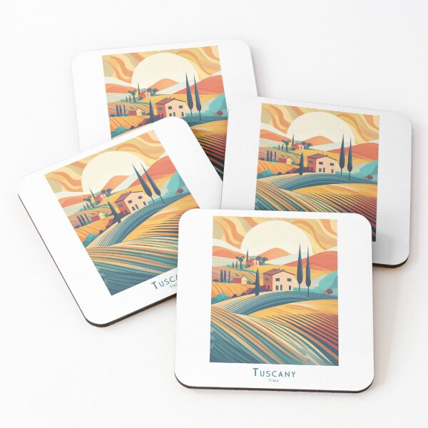 Item preview, Retro Minimalist Travel Poster Tuscany Italy – Vintage Landscape Art designed and sold by pod24.