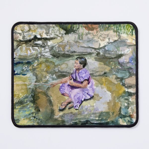 Item preview, Fishing Hole: Watercolor painting designed and sold by Artbydekloe.