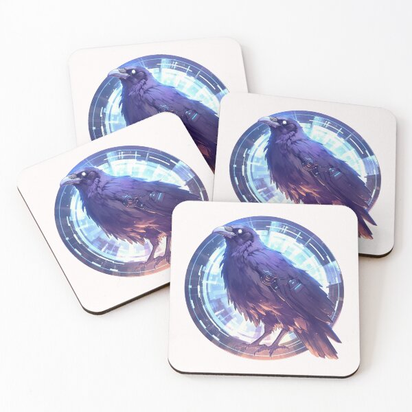 Item preview, Cyber crow // crow // Cool Animal // Cyber Animal // Future Animal Art // Animal Warrior // Animal Cute Art // Gaming Aesthetic stickers designed and sold by SMARTKIT  DESIGNAGENCY.