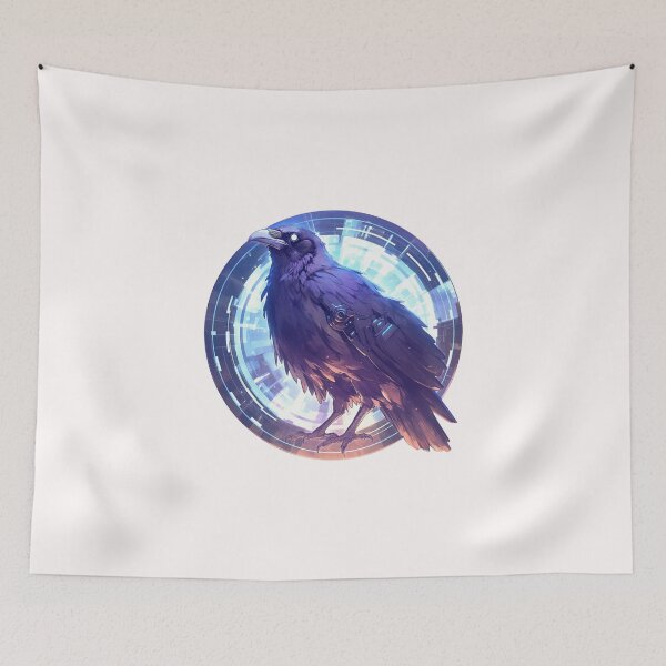 Item preview, Cyber crow // crow // Cool Animal // Cyber Animal // Future Animal Art // Animal Warrior // Animal Cute Art // Gaming Aesthetic stickers designed and sold by SMARTKIT  DESIGNAGENCY.