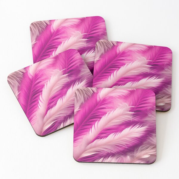 Item preview, Hot Pink & Baby Pink Feather Pattern designed and sold by PinkGoddessLove.