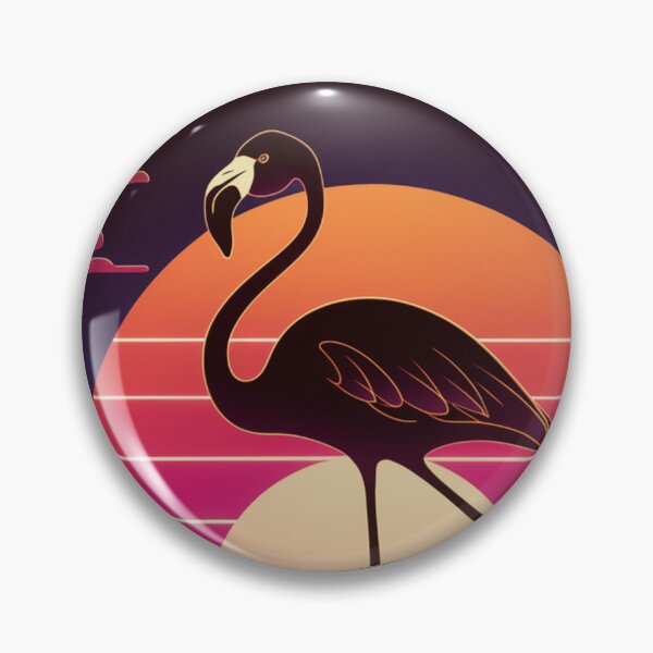 Artikelvorschau, Retro Flamingo Sonnenuntergang entworfen und verkauft von Exodoi.