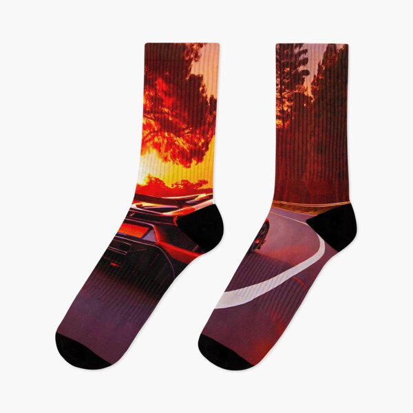 Item preview, Radiant Red Supercar at Sunset designed and sold by GrizzlyCollective.