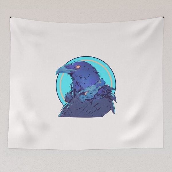 Item preview, Cyber crow // crow // Cool Animal // Cyber Animal // Future Animal Art // Animal Warrior // Animal Cute Art // Gaming Aesthetic stickers designed and sold by SMARTKIT  DESIGNAGENCY.