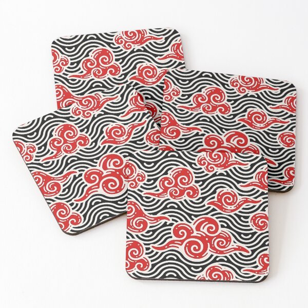 Item preview, Red Clouds with Sea Ornament Pattern designed and sold by Teravill.