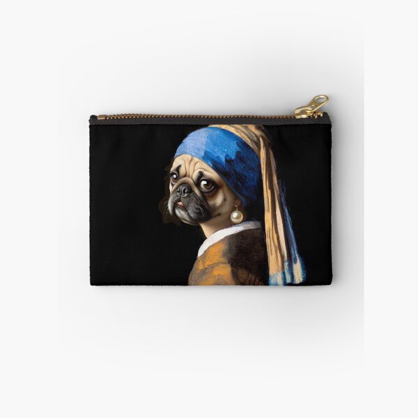 Item preview, Dog Girl with Pearl Earring Vermeer painting parody designed and sold by ArtUnova.