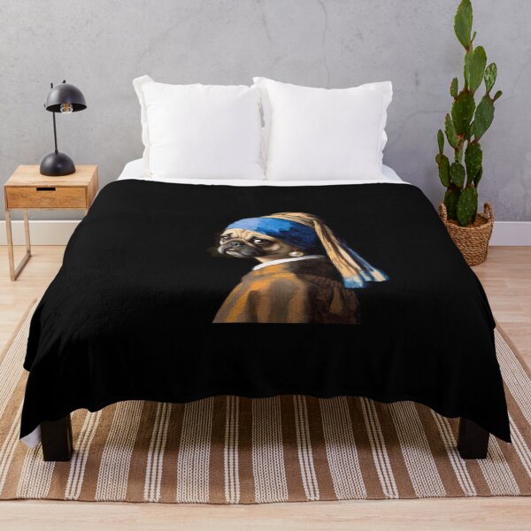 Item preview, Dog Girl with Pearl Earring Vermeer painting parody designed and sold by ArtUnova.