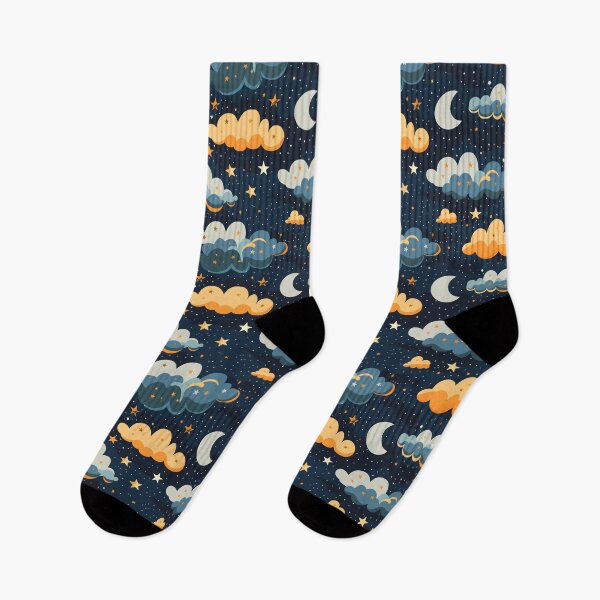 Item preview, Retro Cloudy Night Skies designed and sold by palaco210.