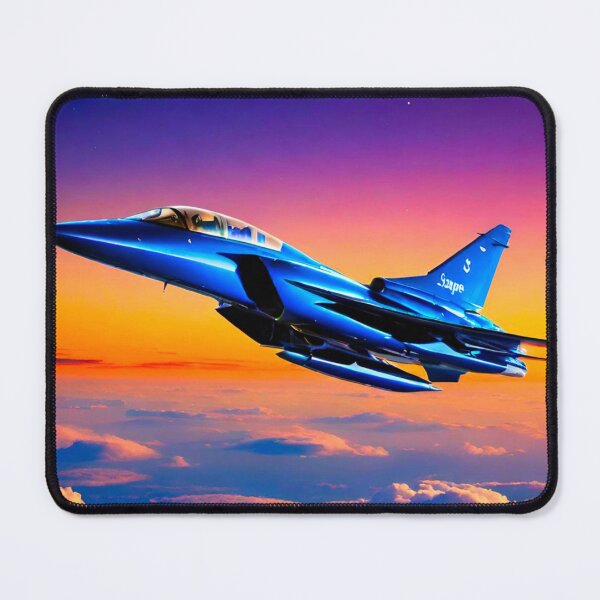 Item preview, Neon Skies: Jet Plane at Nighttime Sunset designed and sold by GrizzlyCollective.