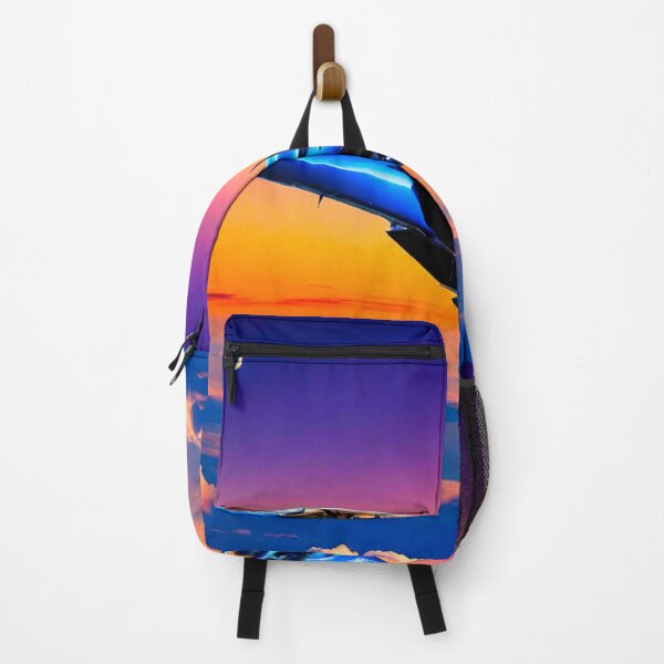Item preview, Neon Skies: Jet Plane at Nighttime Sunset designed and sold by GrizzlyCollective.