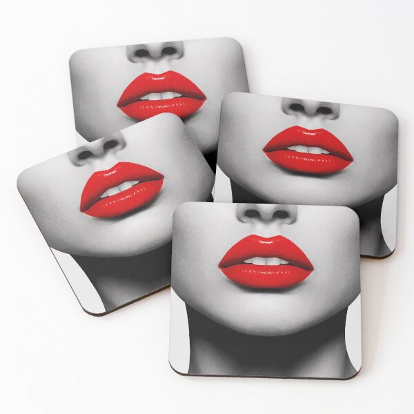 Item preview, Elegant woman with vibrant red lips designed and sold by RedCircleArt.