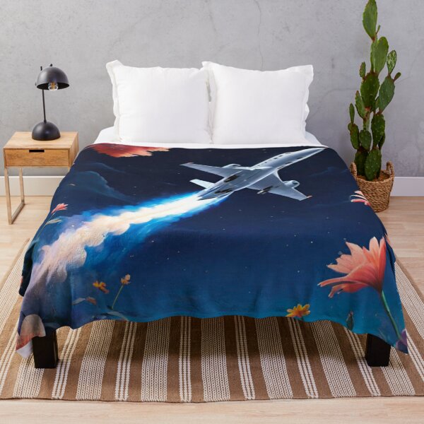 Item preview, Floral Heights: jet privado volando por encima designed and sold by GrizzlyCollective.