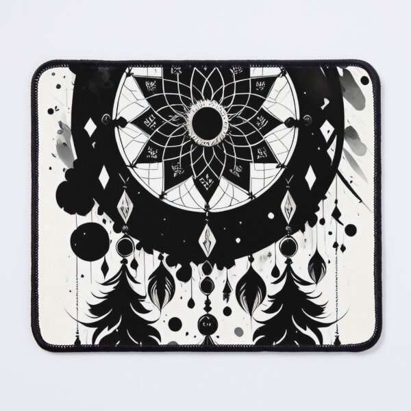 Item preview, amulet, dreamcatcher, drawing, ink, designed and sold by DonnaBlankaArt.