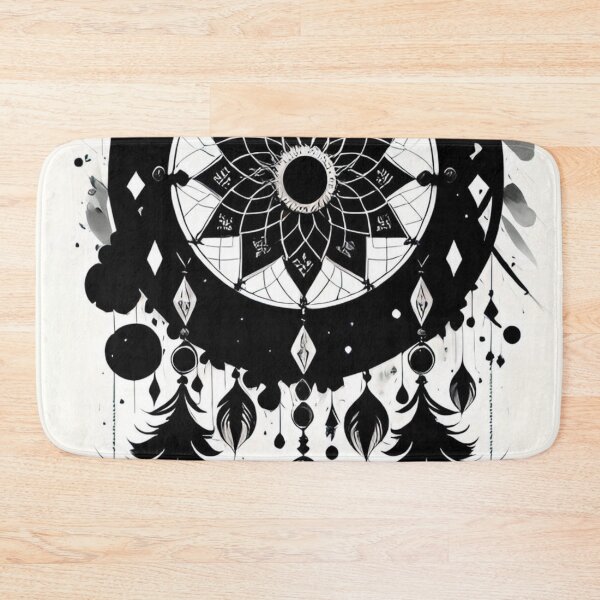 Item preview, amulet, dreamcatcher, drawing, ink, designed and sold by DonnaBlankaArt.