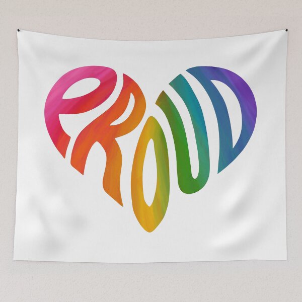 Item preview, Proud LGBTQ+ Rainbow Watercolor Heart designed and sold by Olivia Ossege.